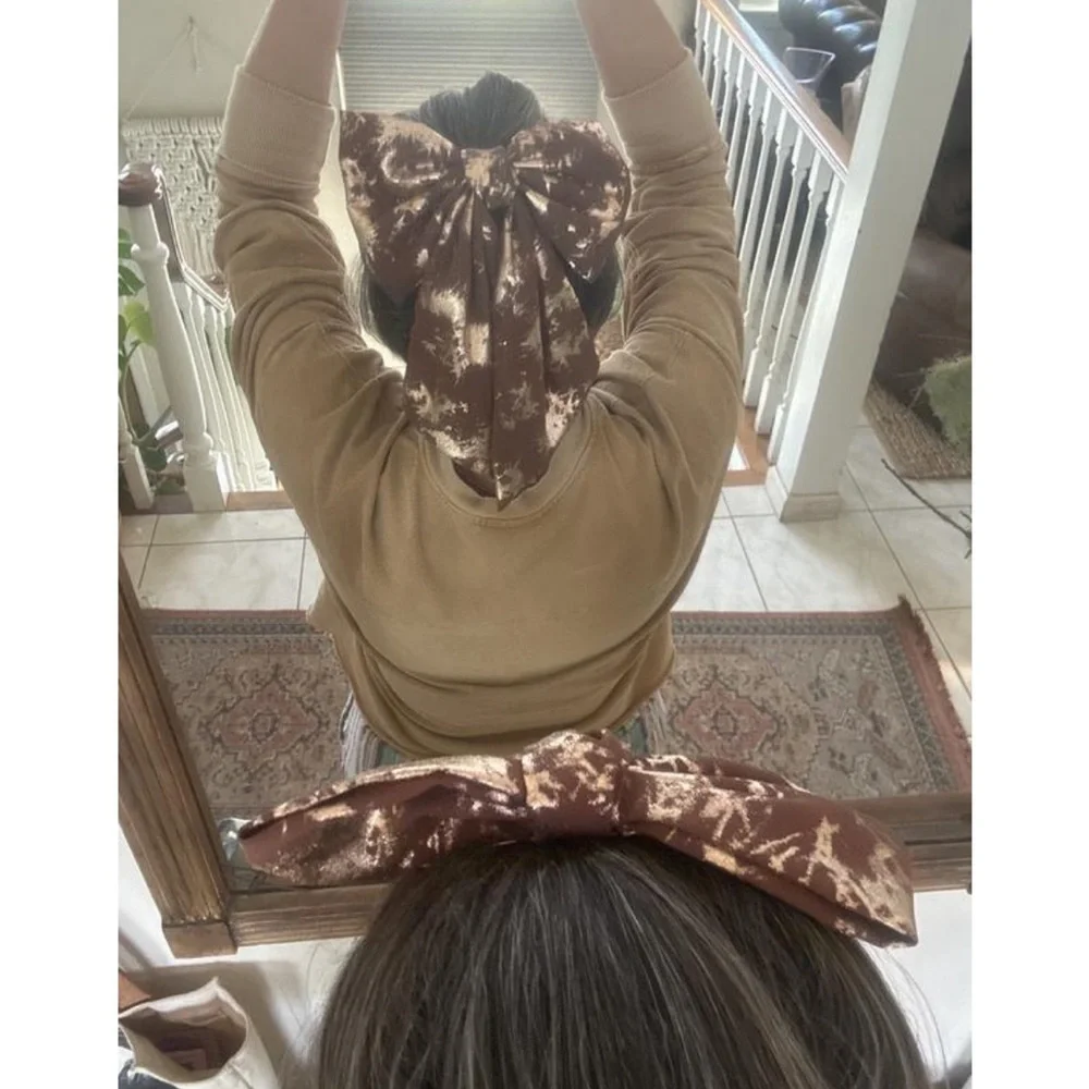 Anthropologie jumbo Shimmer Hair Bow